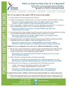 Cover Image: Fact Sheet: What’s at Stake for Kids if the ACA is Repealed? – 2017