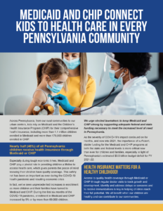 Cover Image: Fact Sheets: Medicaid & CHIP Connect Kids to Health Care in Every PA Community – January 2021
