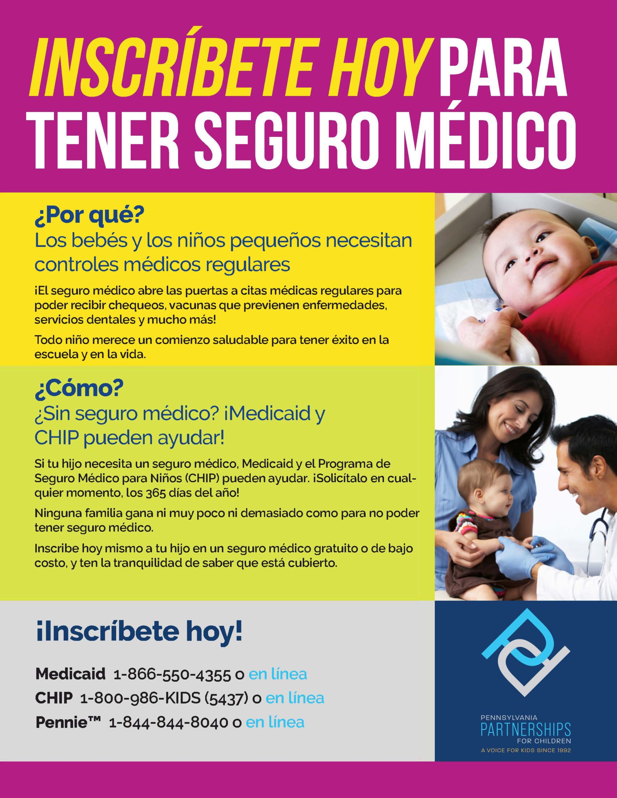 Flyer: Inscríbite hoy para tener seguro médico - Marzo 2021 - PA